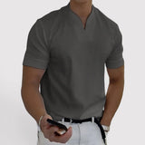ALESON 通気性抜群のキーネックTシャツ