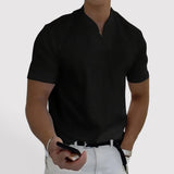 ALESON 通気性抜群のキーネックTシャツ