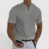 ALESON 通気性抜群のキーネックTシャツ