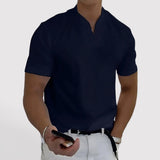 ALESON 通気性抜群のキーネックTシャツ