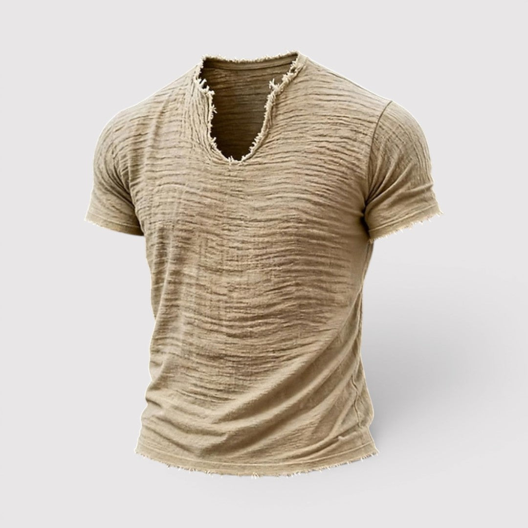 GERHARD 通気性のあるテクスチャードTシャツ