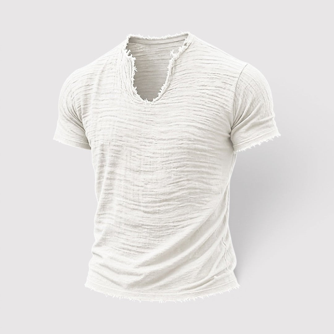 GERHARD 通気性のあるテクスチャードTシャツ