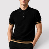 JEROEN ワッフルニットのポロシャツ