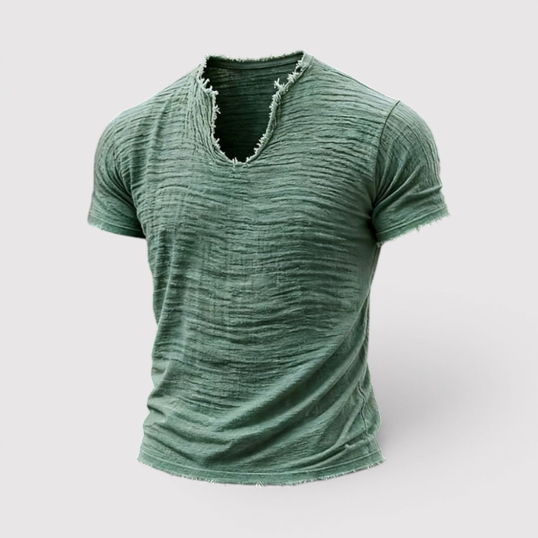 GERHARD 通気性のあるテクスチャードTシャツ