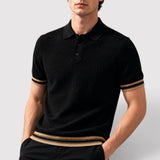 JEROEN ワッフルニットのポロシャツ