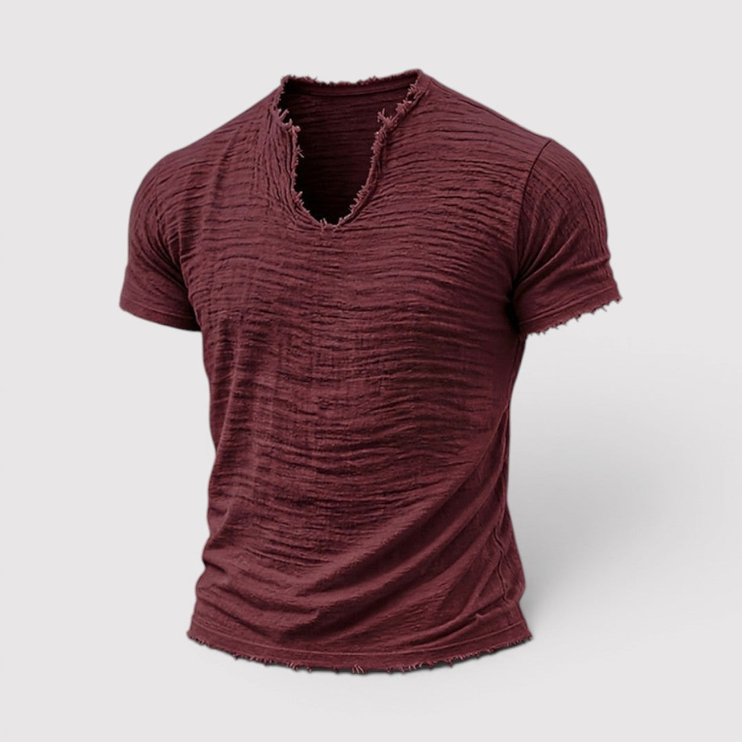 GERHARD 通気性のあるテクスチャードTシャツ