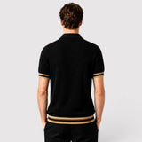 JEROEN ワッフルニットのポロシャツ